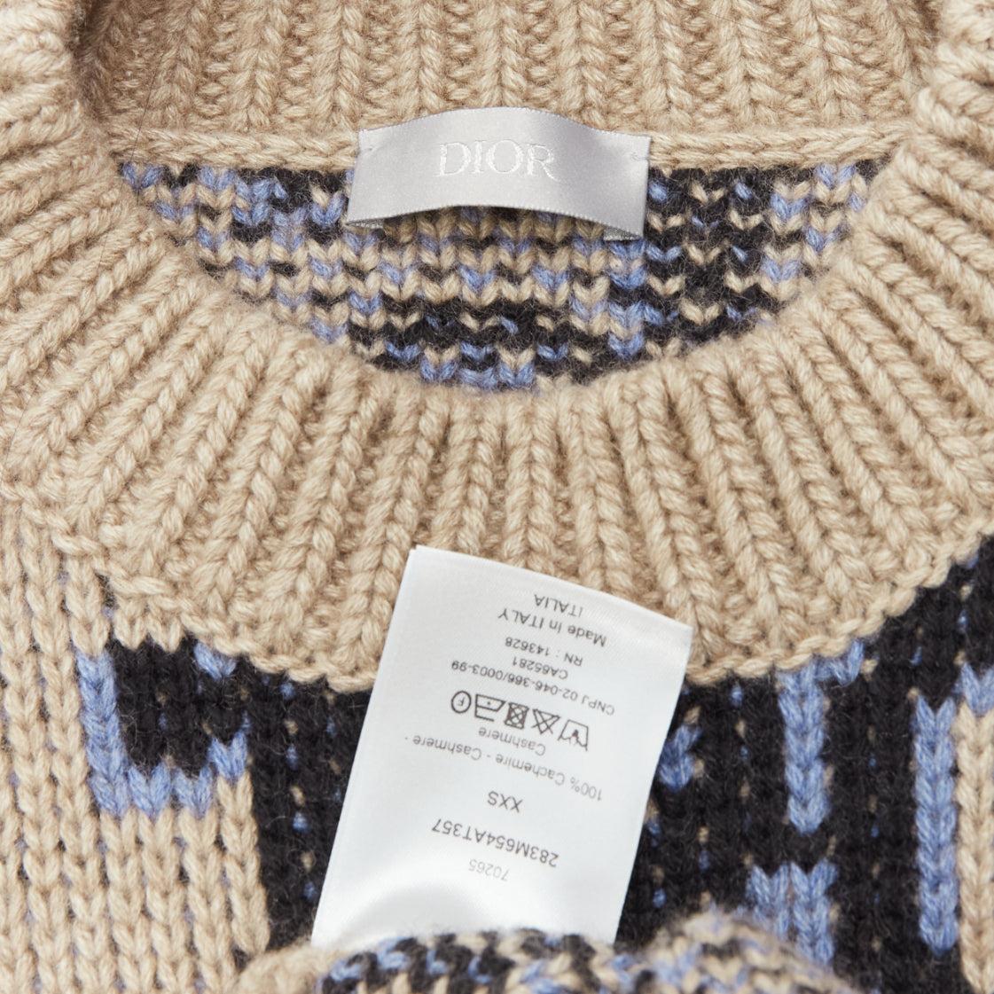 DIOR 2022 Travis Scott Cactus Jack 100% cashmere monogram sweater vest XXS For Sale 3