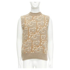 DIOR 2022 Travis Scott Cactus Jack 100% cashmere monogram sweater vest XXS