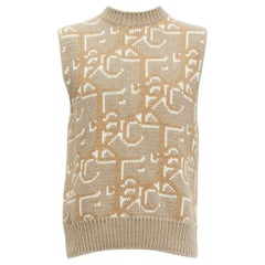 DIOR 2022 Travis Scott Cactus Jack 100% cashmere monogram sweater vest XXS