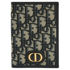 Dior 2024 Porta Passeport 30 Montaigne Oblique Blu Portacarte Passaporto