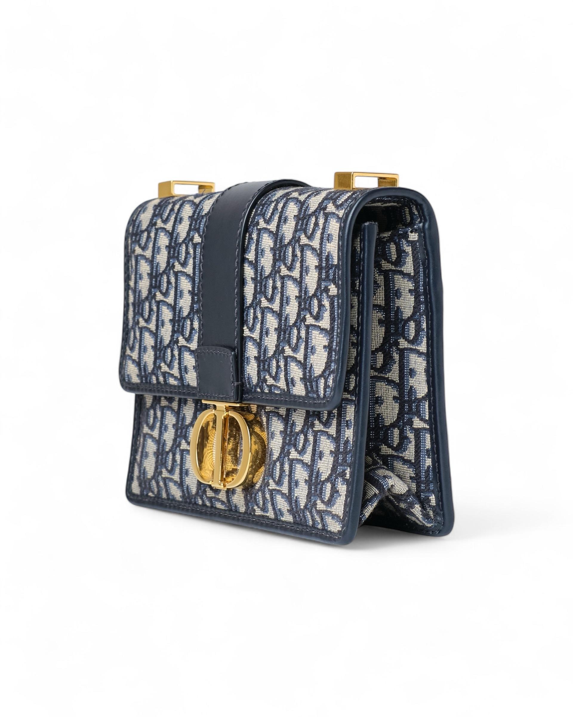 Dior 30 Montaigne Jacquard Oblique Blu 5