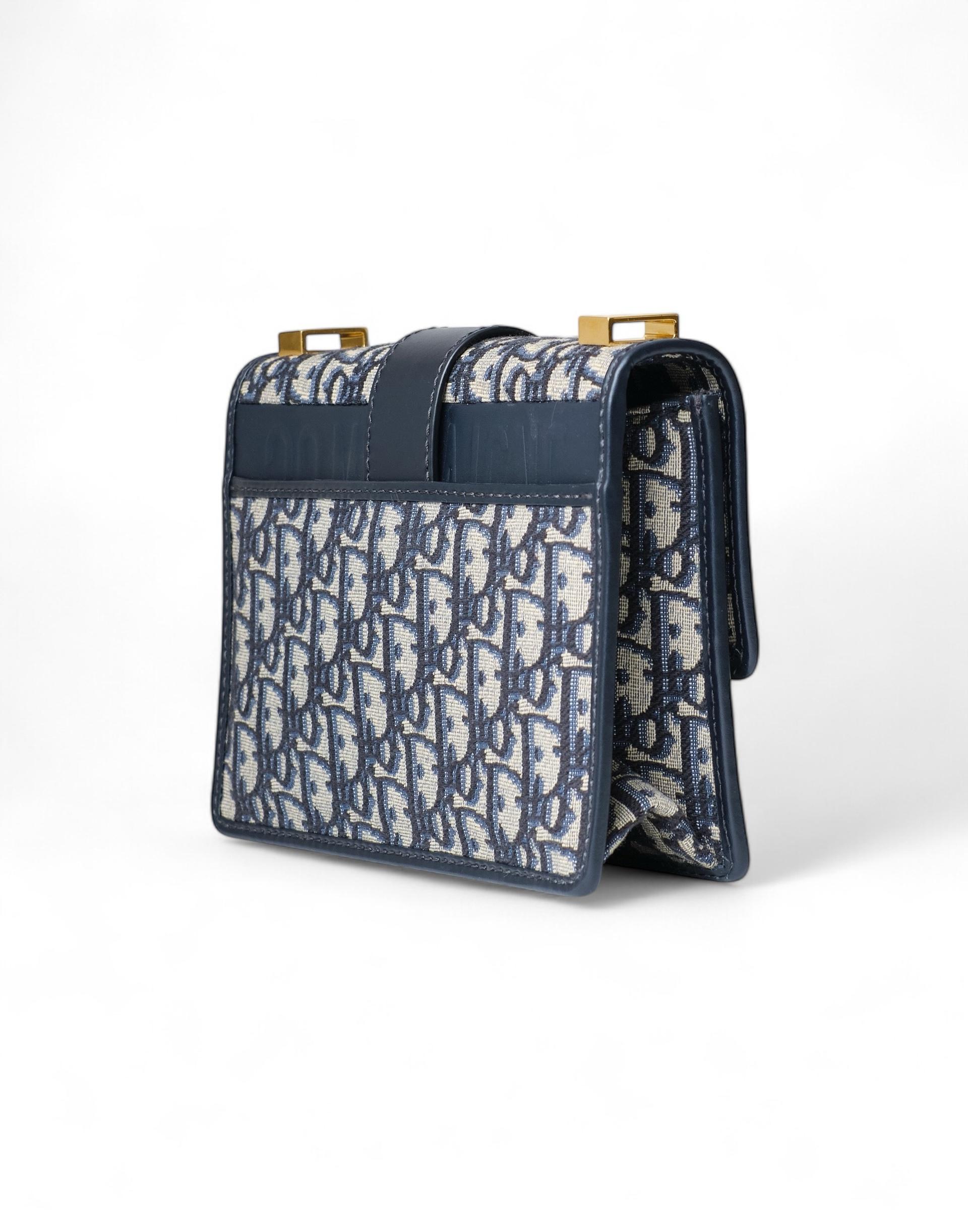 Dior 30 Montaigne Jacquard Oblique Blu 6
