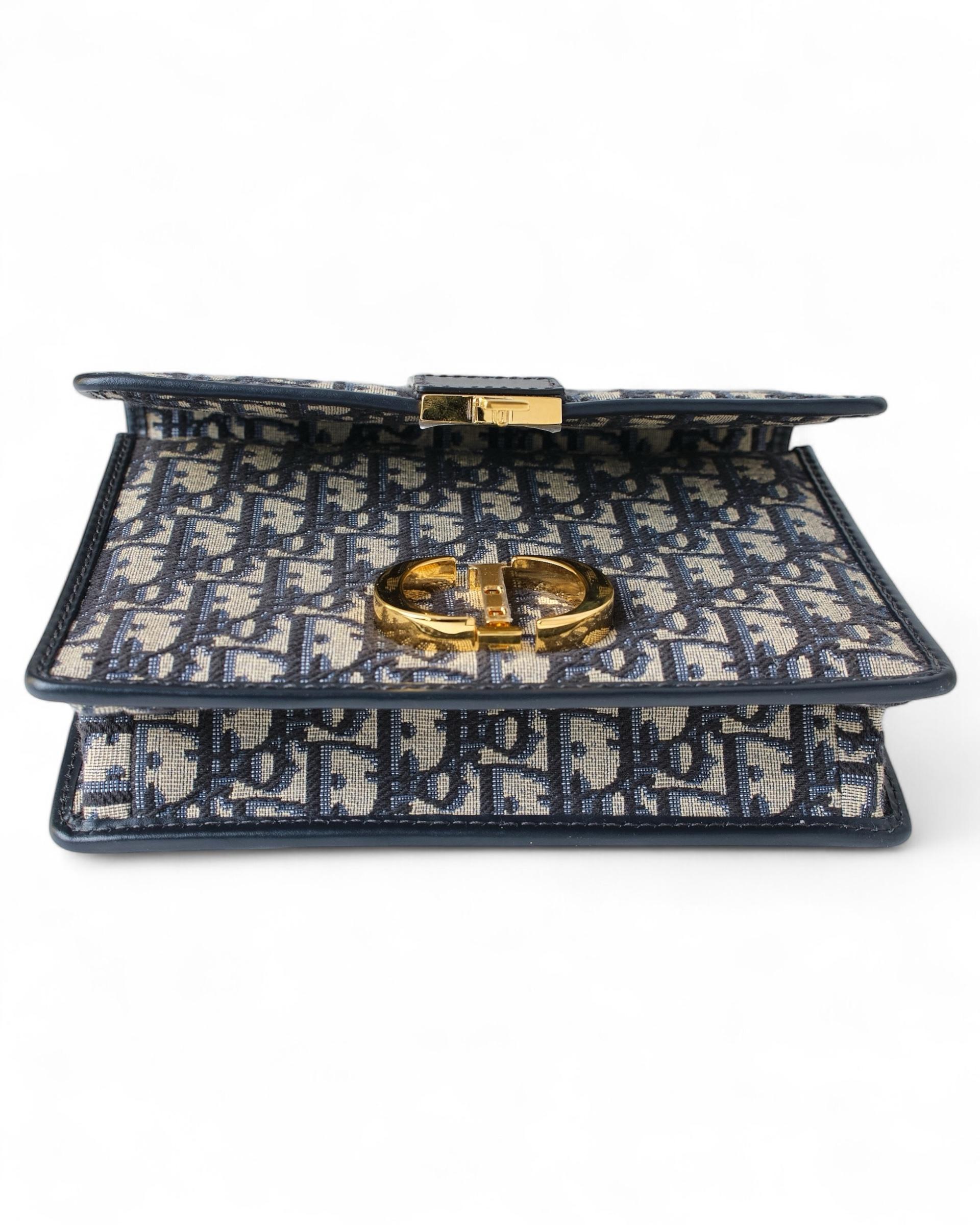 Dior 30 Montaigne Jacquard Oblique Blu 7