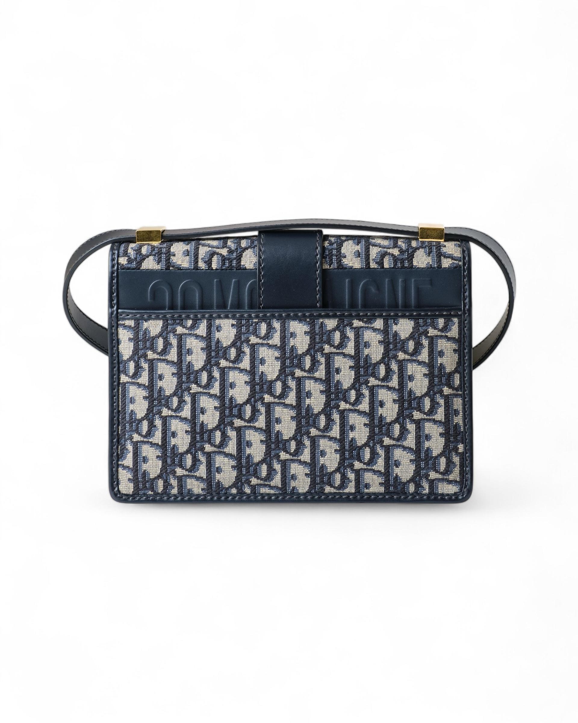 Dior 30 Montaigne Jacquard Oblique Blu 8