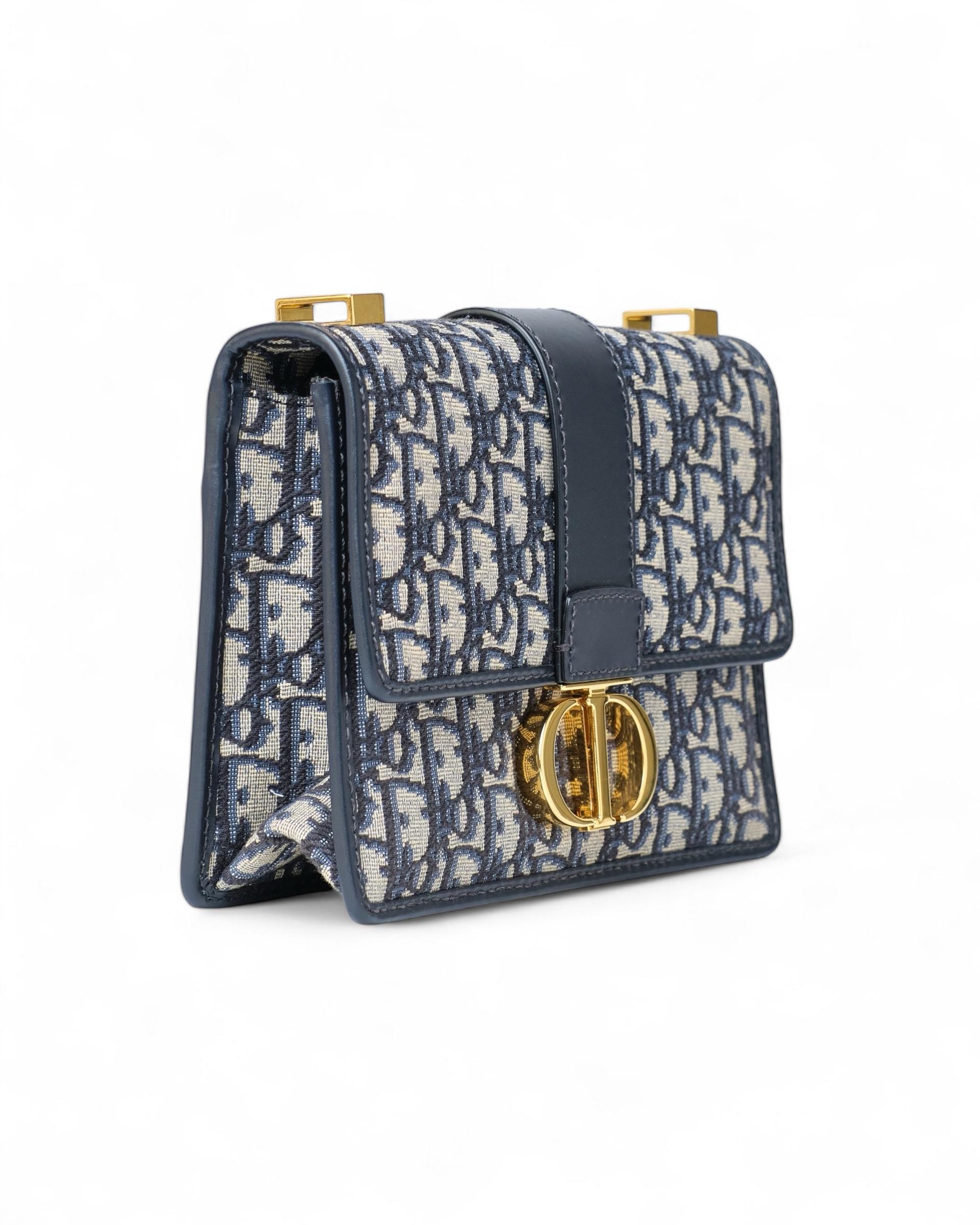 Dior 30 Montaigne Jacquard Oblique Blu 9