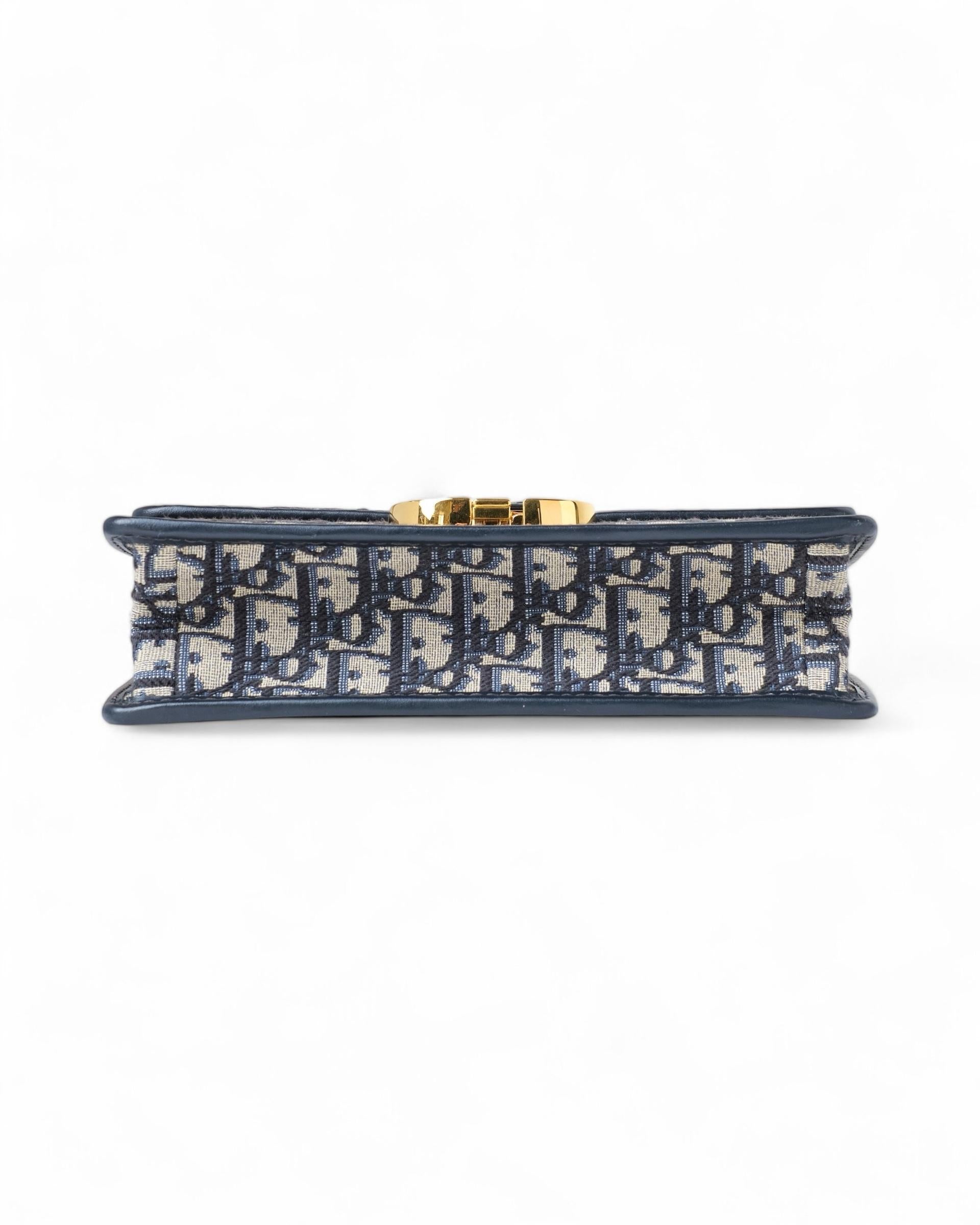 Donna Dior 30 Montaigne Jacquard Oblique Blu