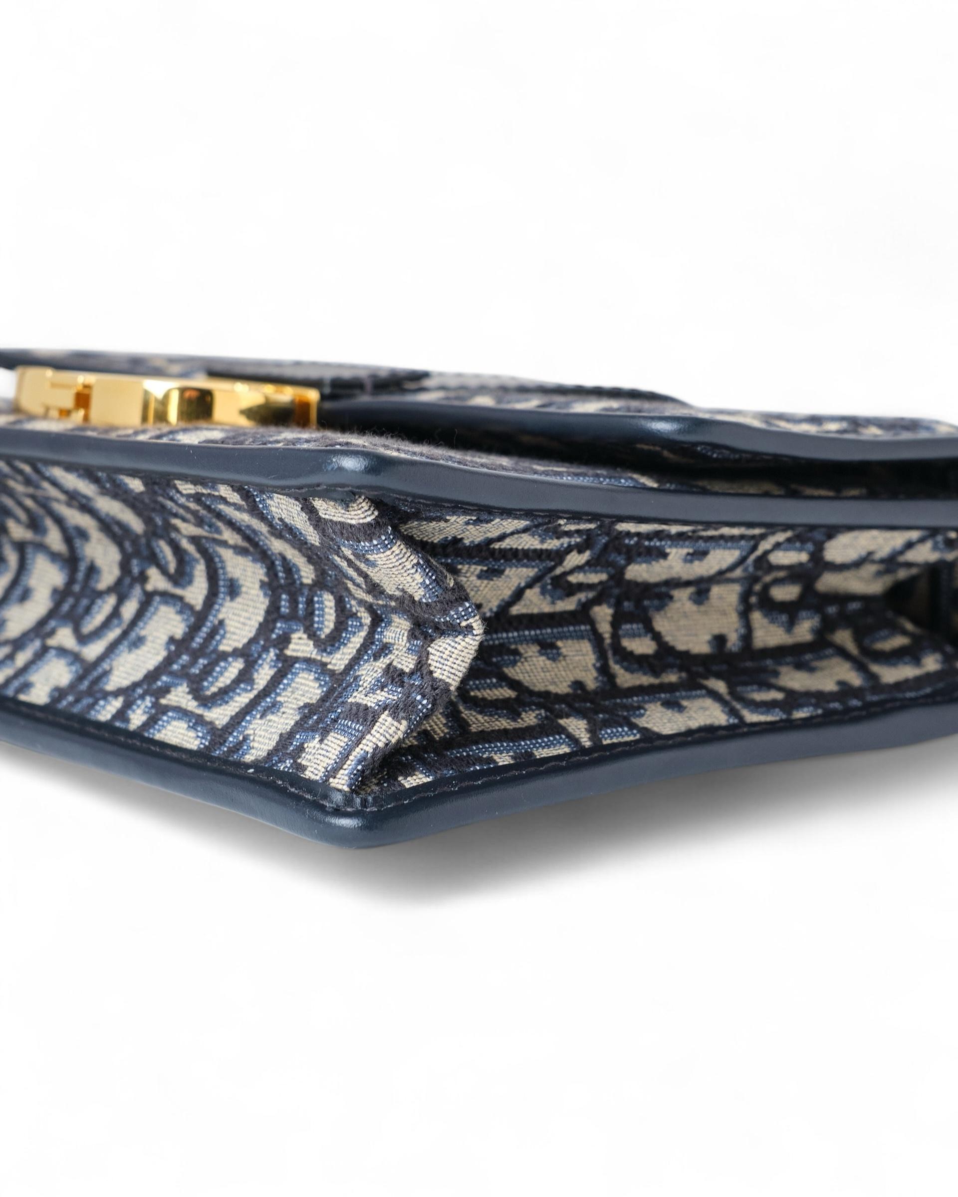 Dior 30 Montaigne Jacquard Oblique Blu 2