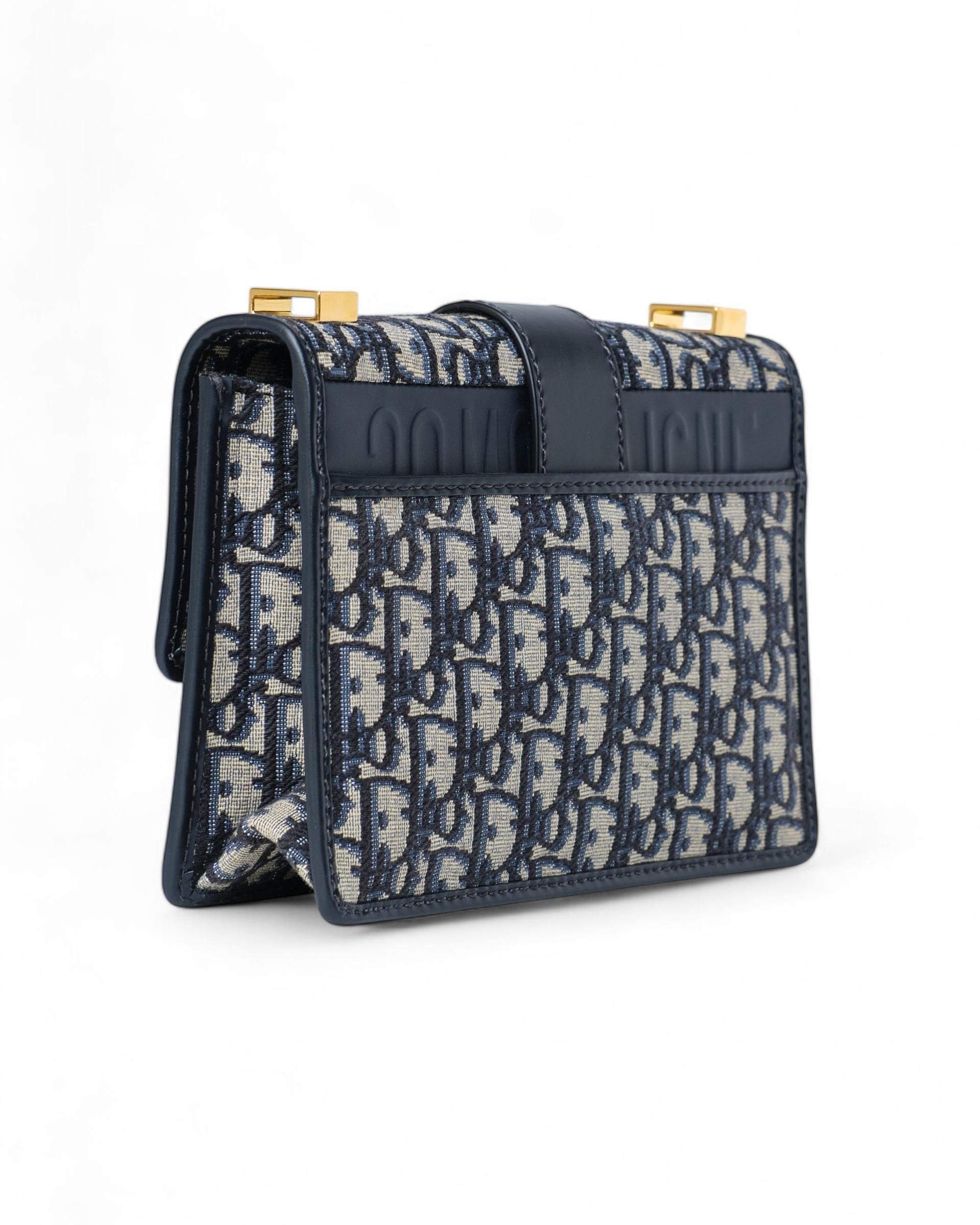 Dior 30 Montaigne Jacquard Oblique Blu 4