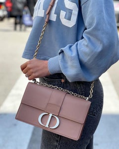 Dior 30 Montaigne Powder Bag in Calfskin with Golden Hardware