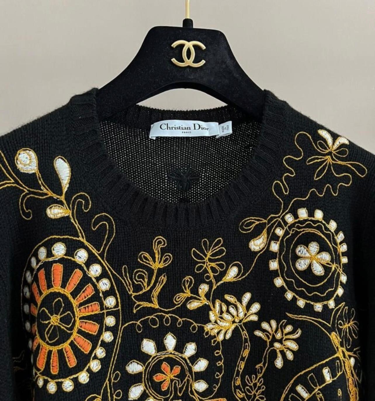 Women's or Men's Dior 3K$ New Cashmere Embroidered Jumper