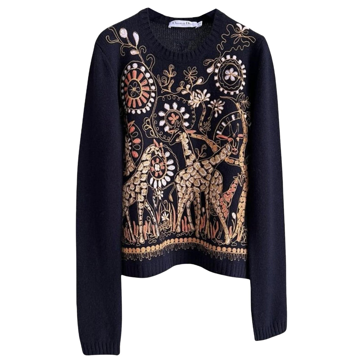 Dior 3K$ New Cashmere Embroidered Jumper