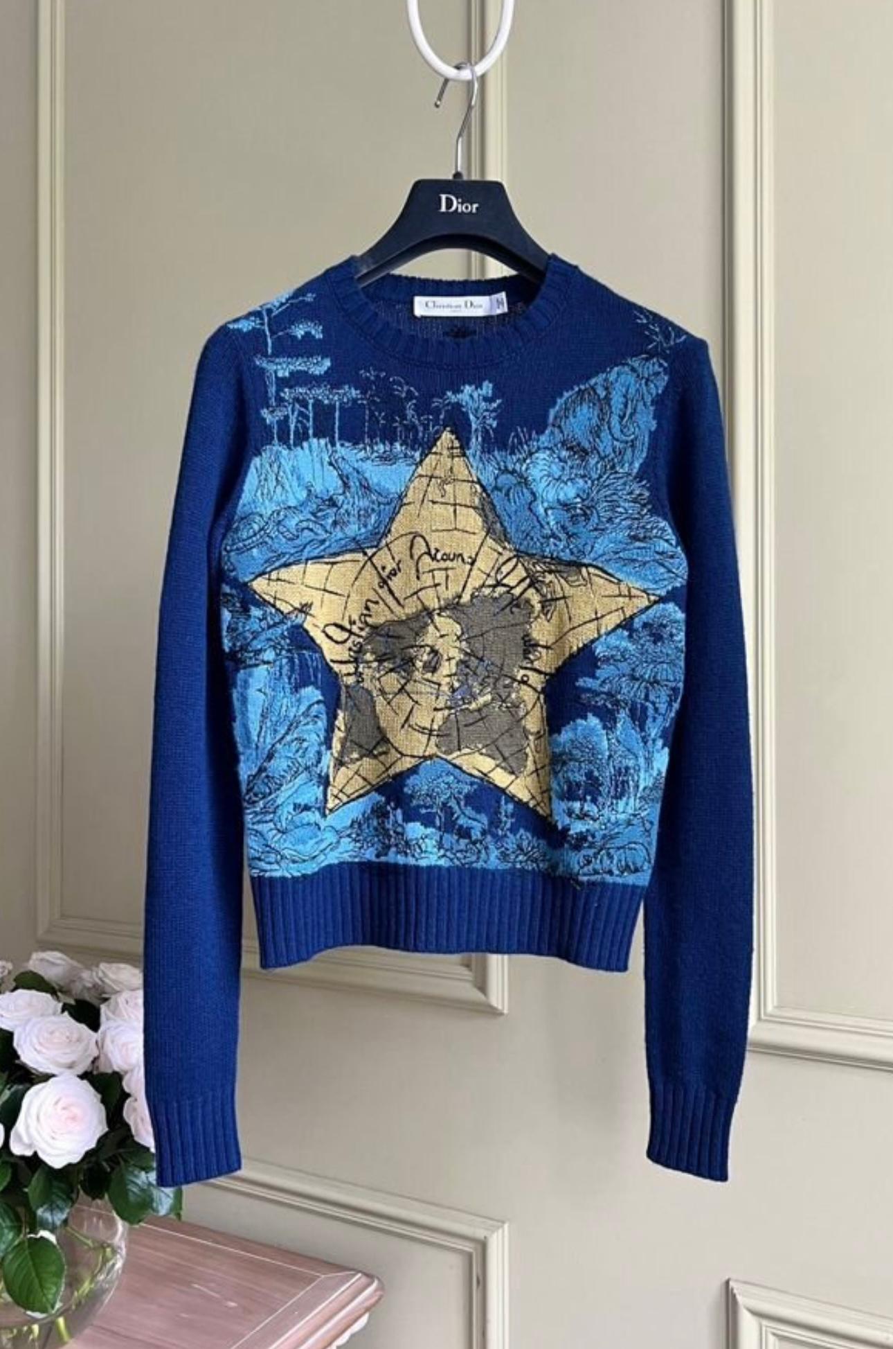 Dior 3K$ New Embroidered Cashmere Jumper For Sale 4