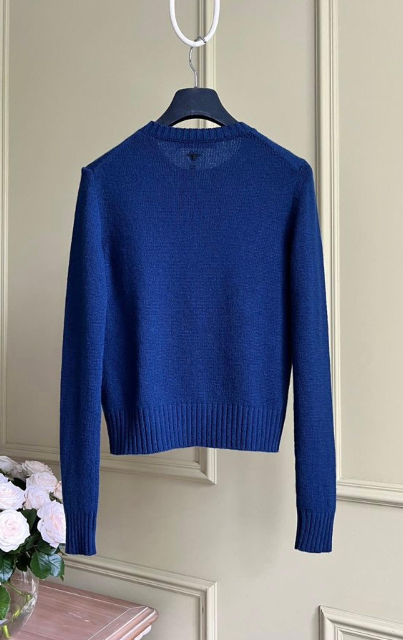 Dior 3K$ New Embroidered Cashmere Jumper For Sale 5