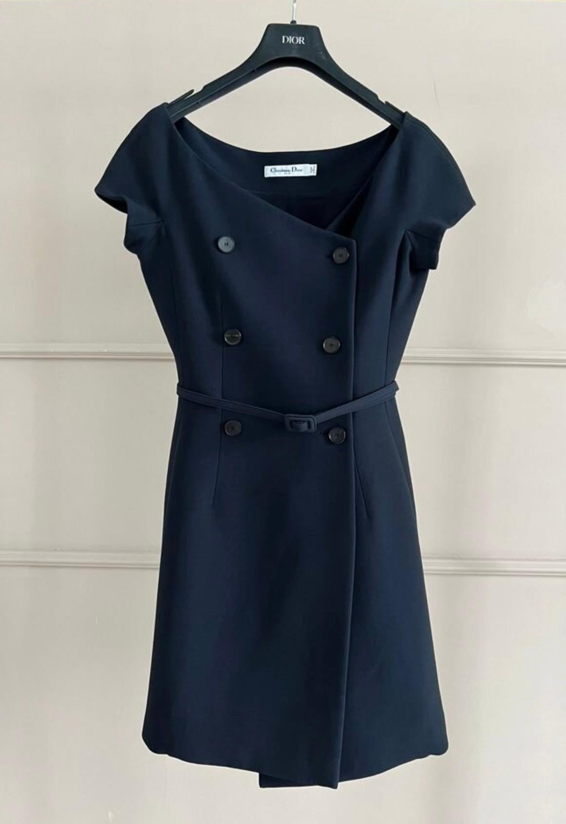 Women's or Men's Dior 5K$ Iconic Dark Navy Double Breasted Dress