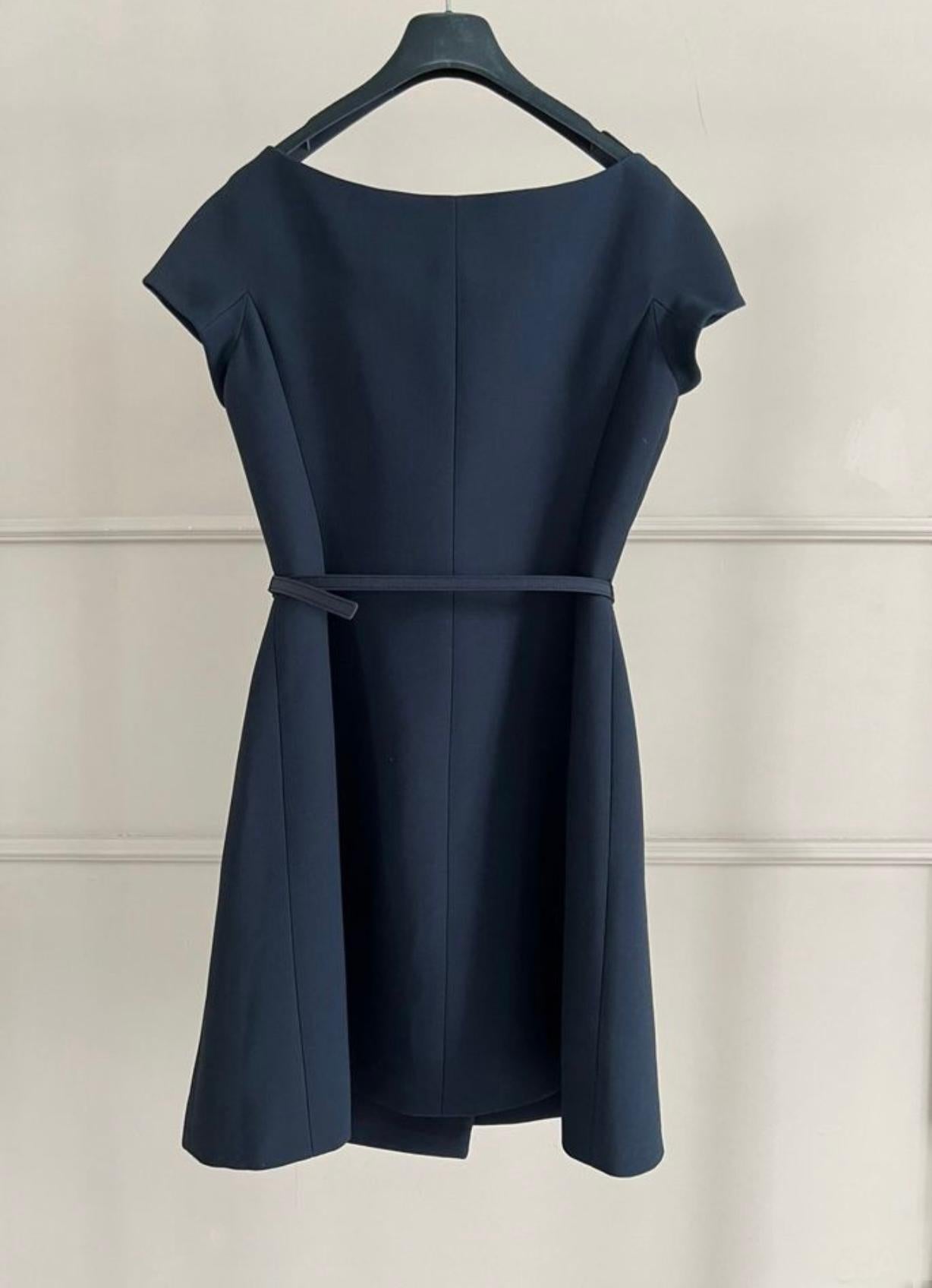 Dior 5K$ Iconic Dark Navy Double Breasted Dress 3