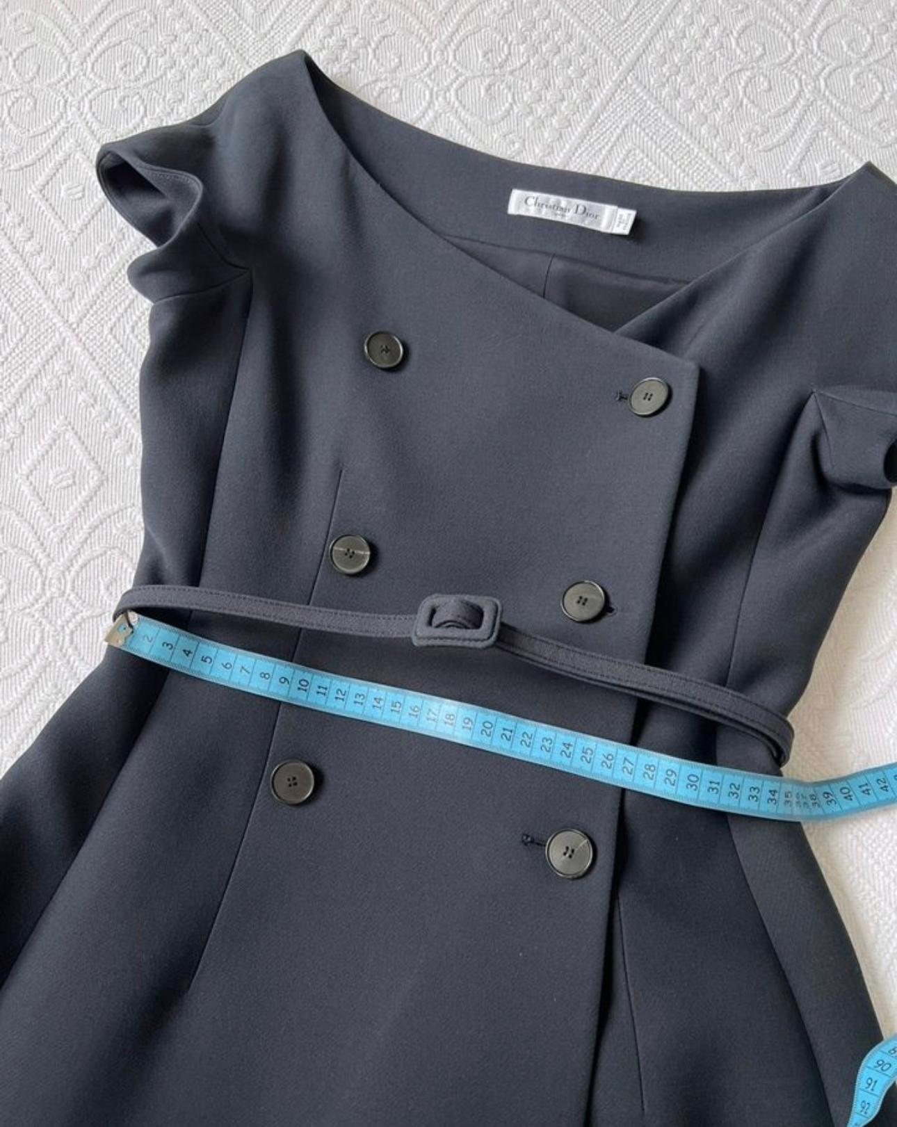 Dior 5K$ Iconic Dark Navy Robe à double boutonnage 5