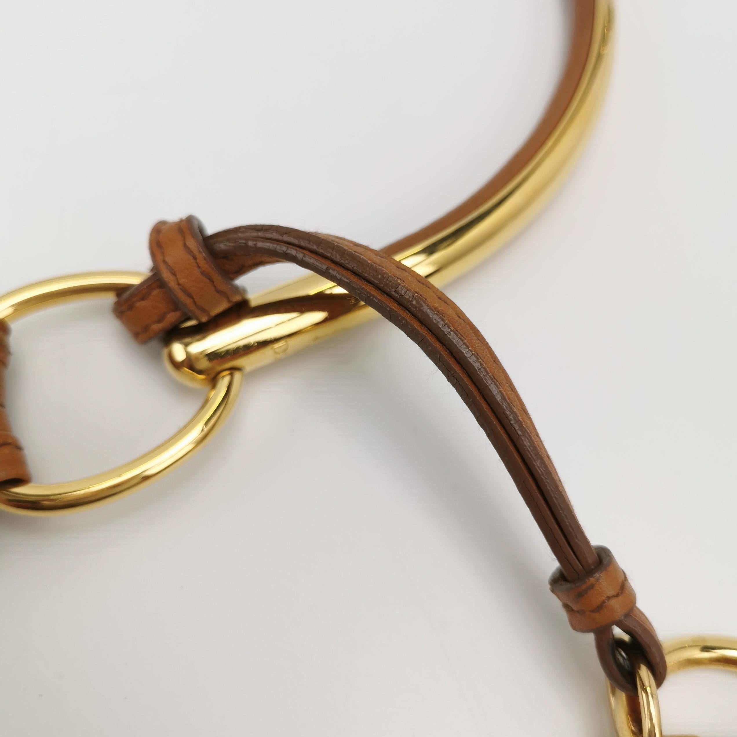 Dior 61 Fourre-tout Brown avec poignée anneau en métal doré en vente 6