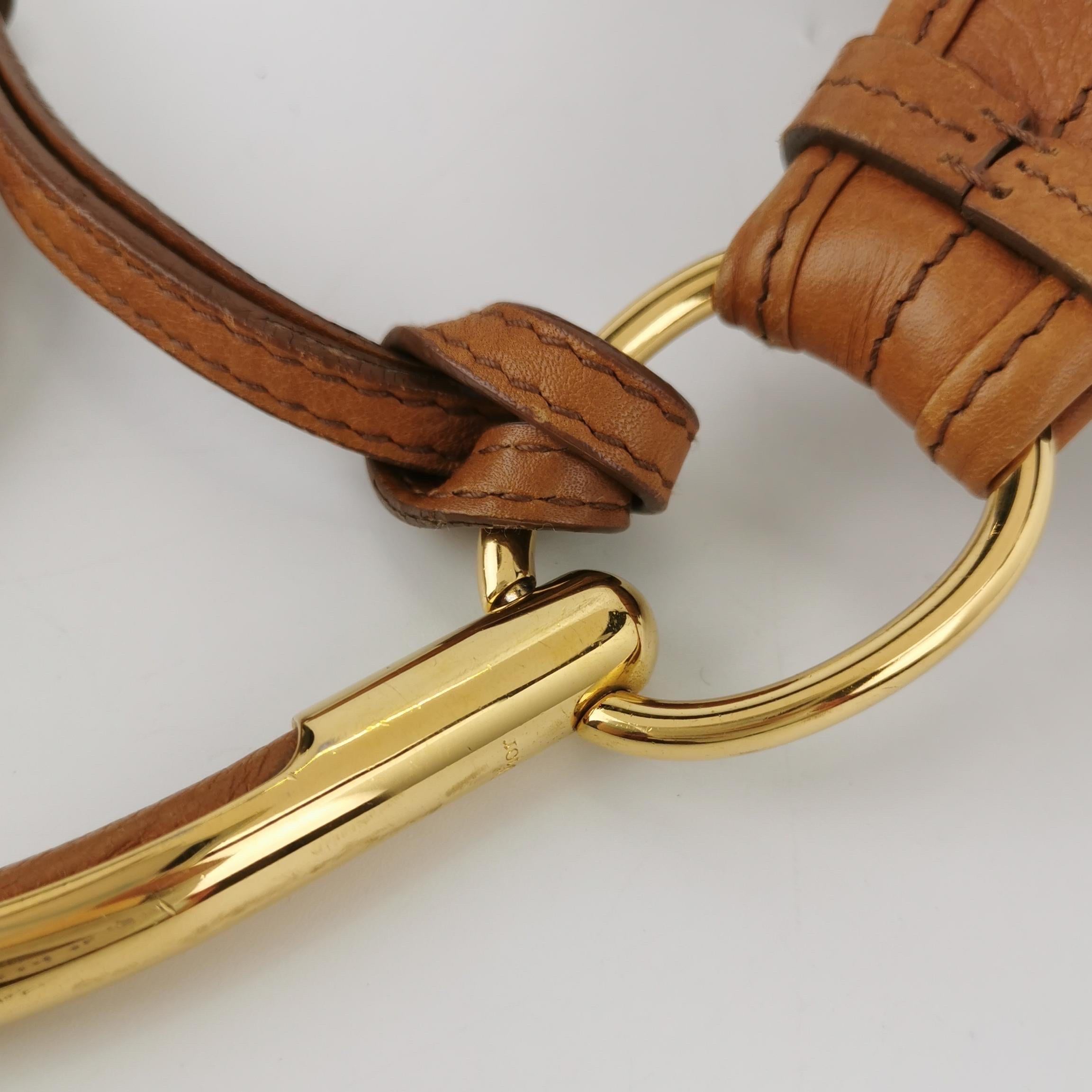 Dior 61 Fourre-tout Brown avec poignée anneau en métal doré en vente 4