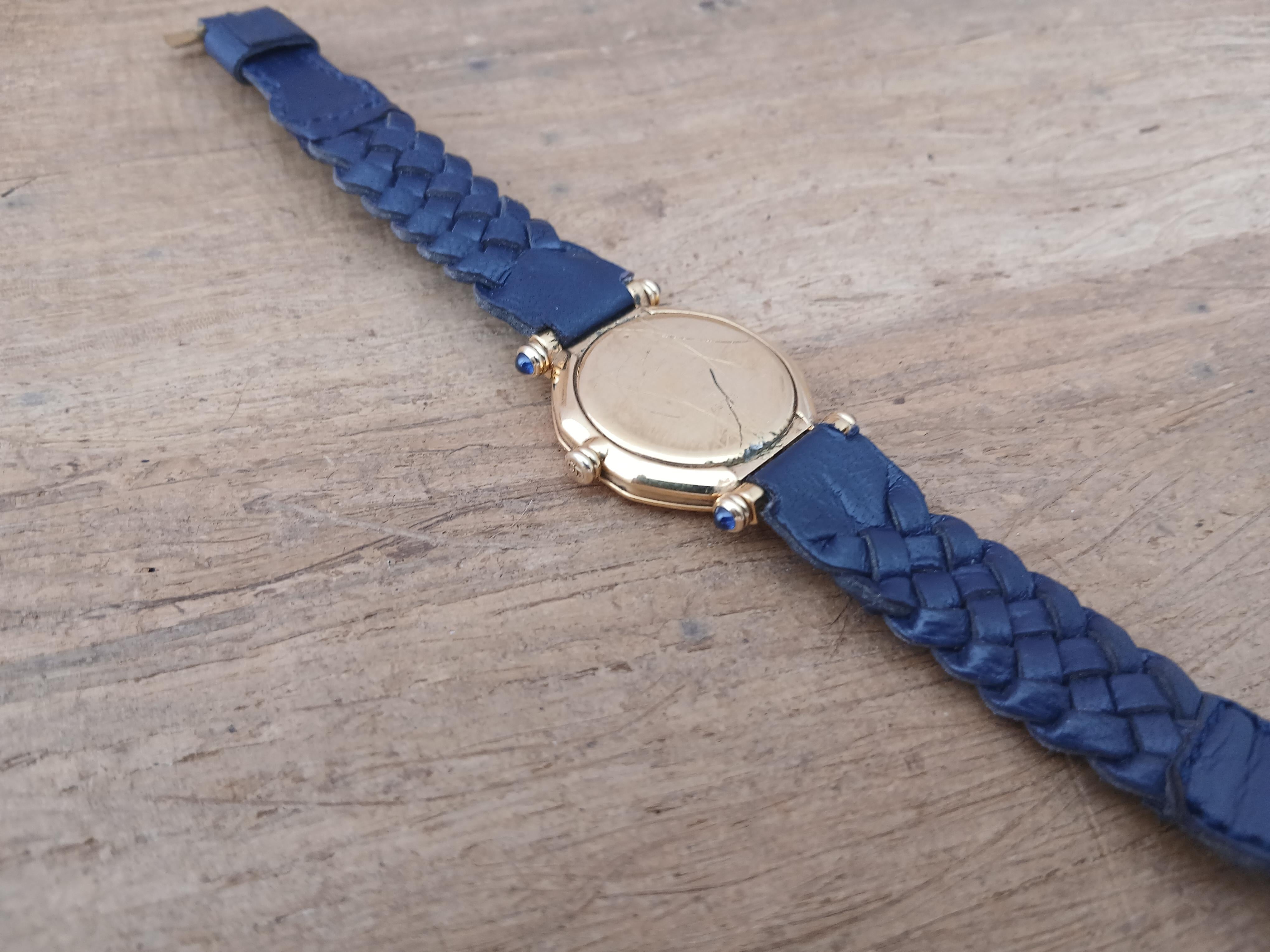 Reloj Dior 64151 Oro Azul Marino Octógono Mujer en venta 8