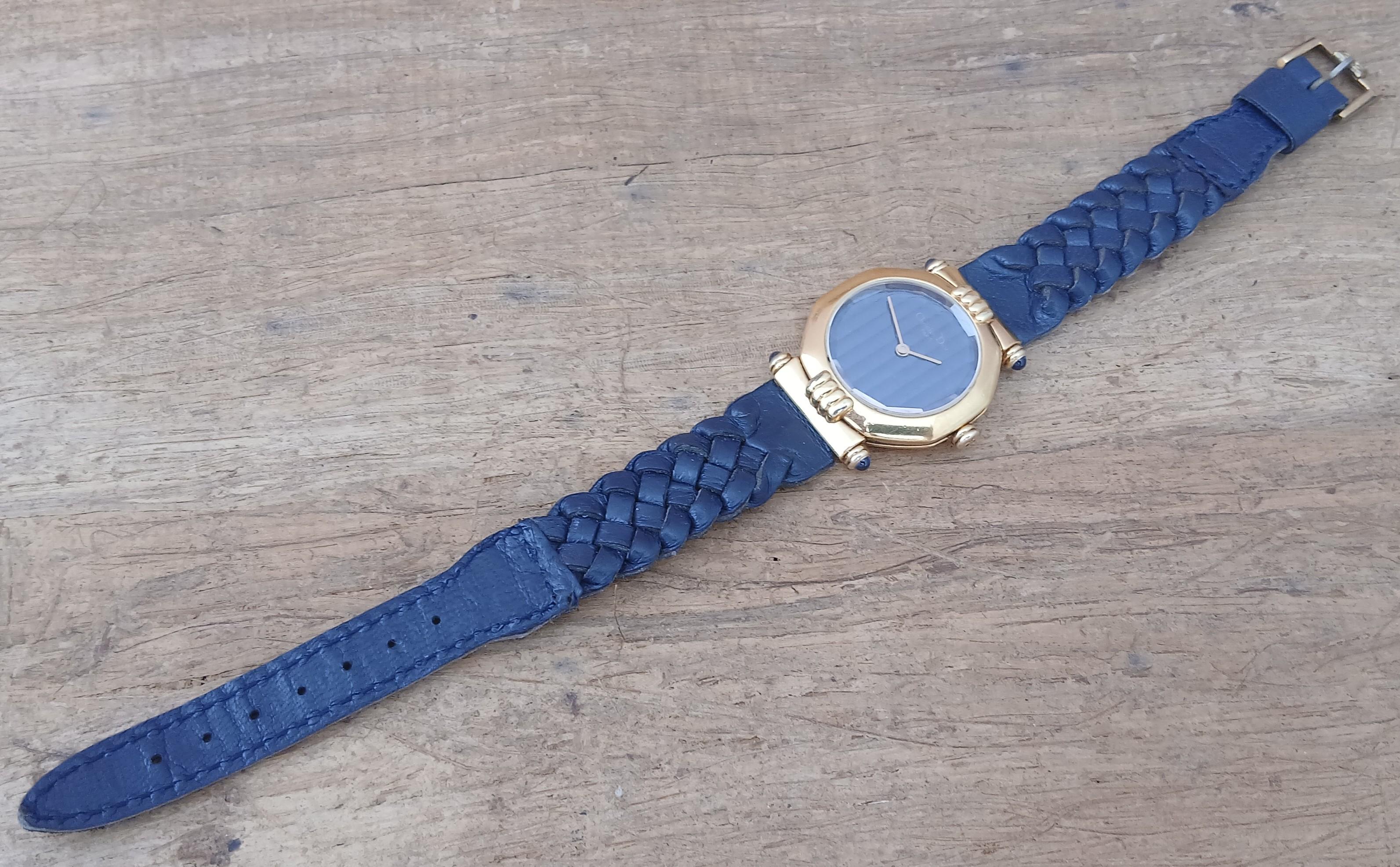 Reloj Dior 64151 Oro Azul Marino Octógono Mujer en venta 3