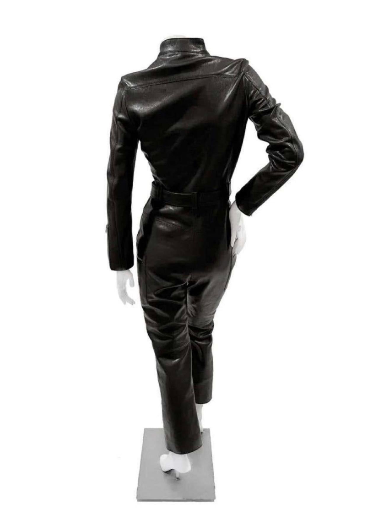 Dior 8K$ New Exclusive Leather Jumpsuit en vente 7