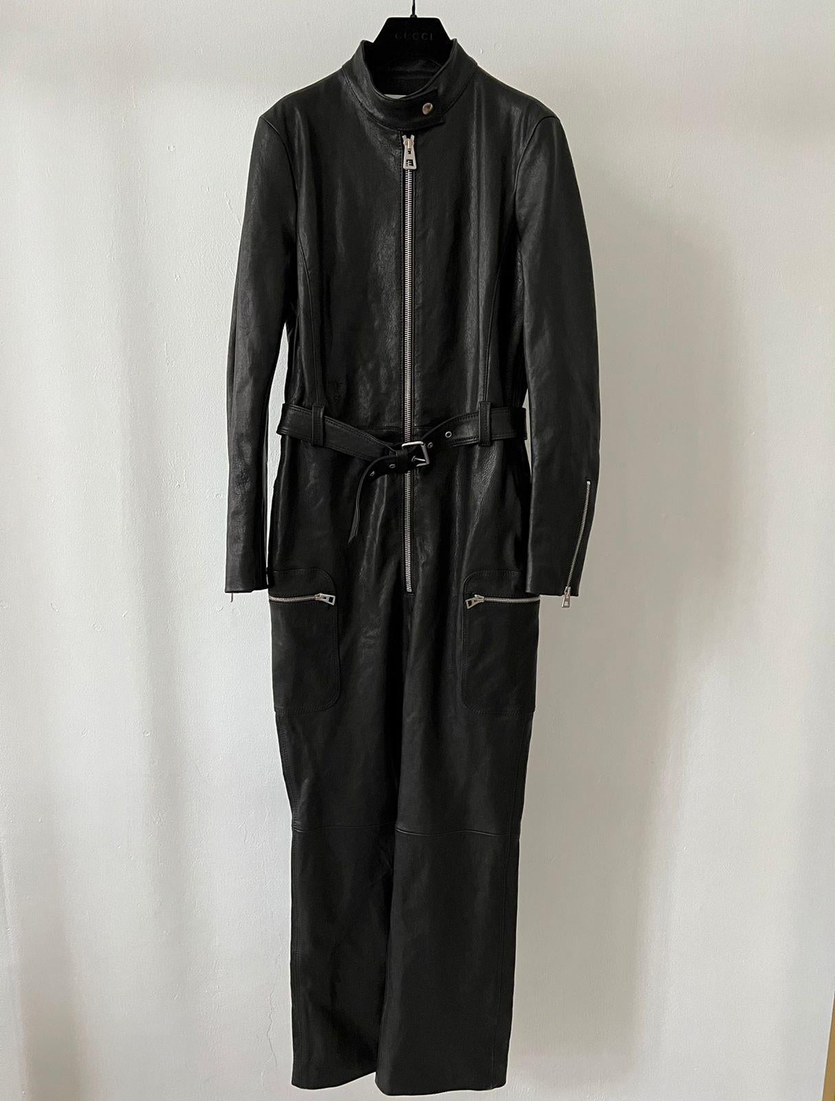Dior 8K$ New Exclusive Leather Jumpsuit en vente 12