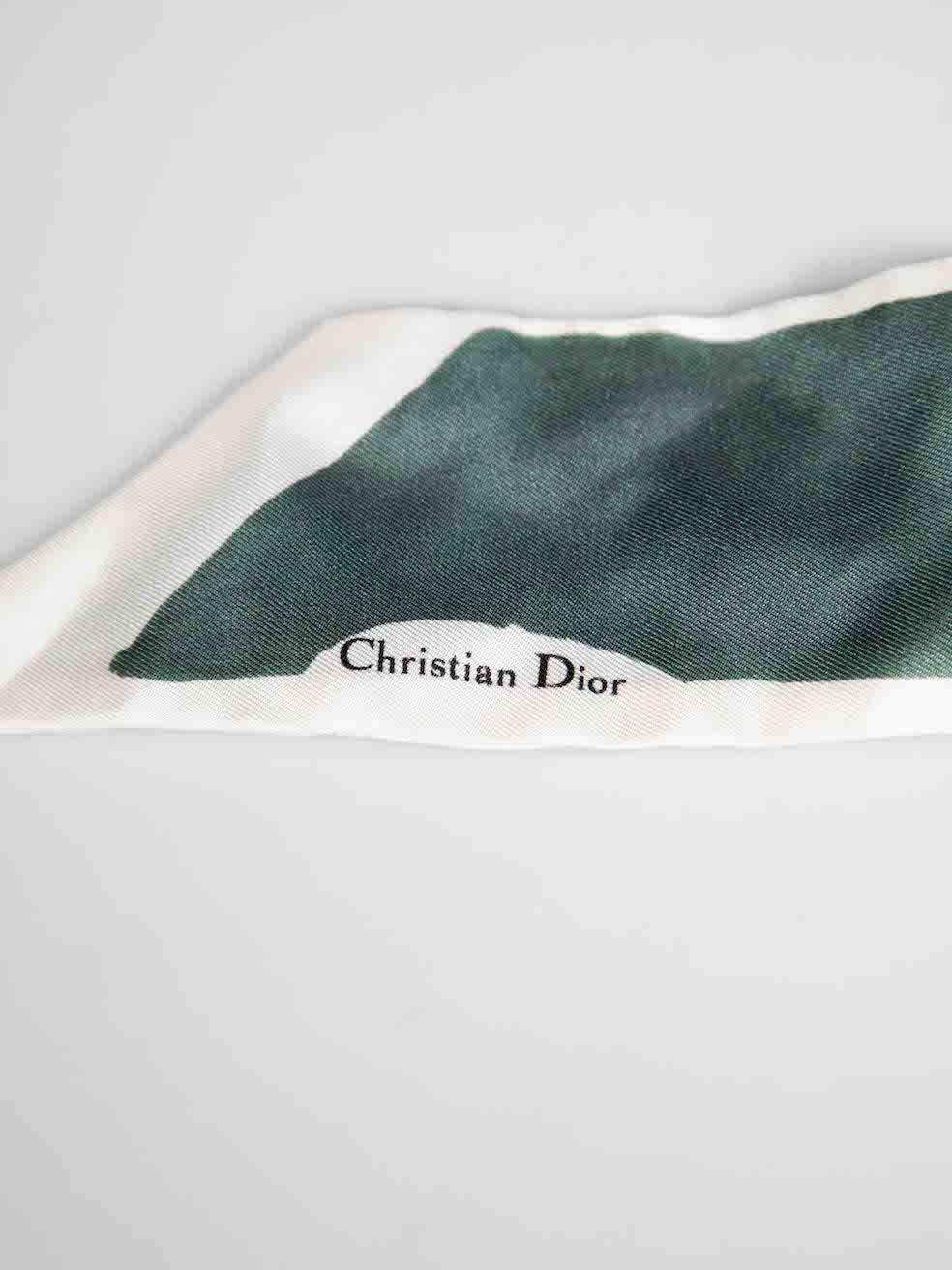 Dior Abstract Printed Twilly Scarf In Excellent Condition In London, GB