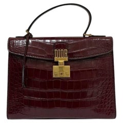 Dior Addict Burgundy Top-Handle Bag
