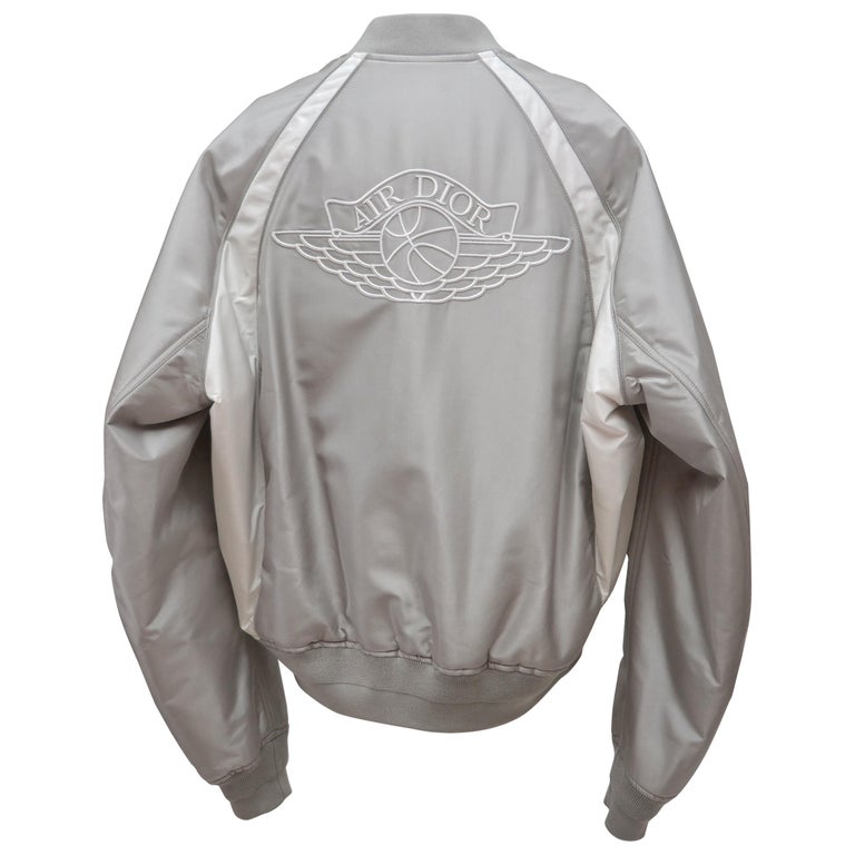 Dior Air Grey Silver Silk Bomber Jacket Size 50 New With Tags 100%  Authentic at 1stDibs | air dior jacket, dior jordan bomber jacket, air dior  bomber jacket