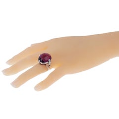Christian Dior Amethyst Diamond White Gold Cocktail Ring