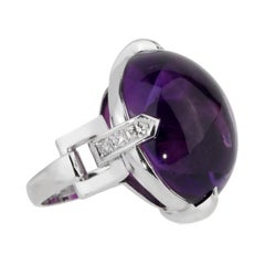 Dior Amethyst Diamond White Gold Cocktail Ring