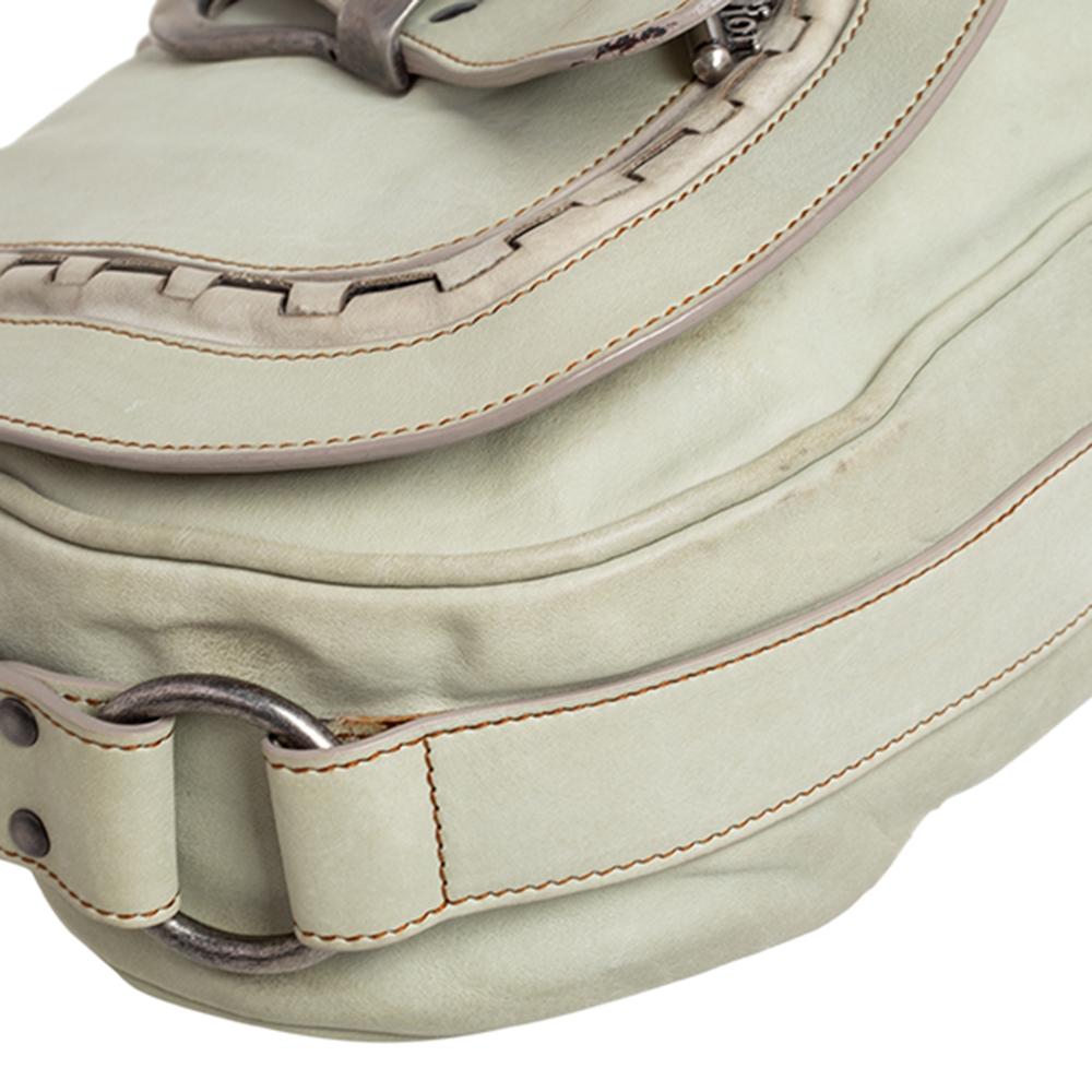Dior Apple Green Leather Large Gaucho Double Saddle Shoulder Bag 9