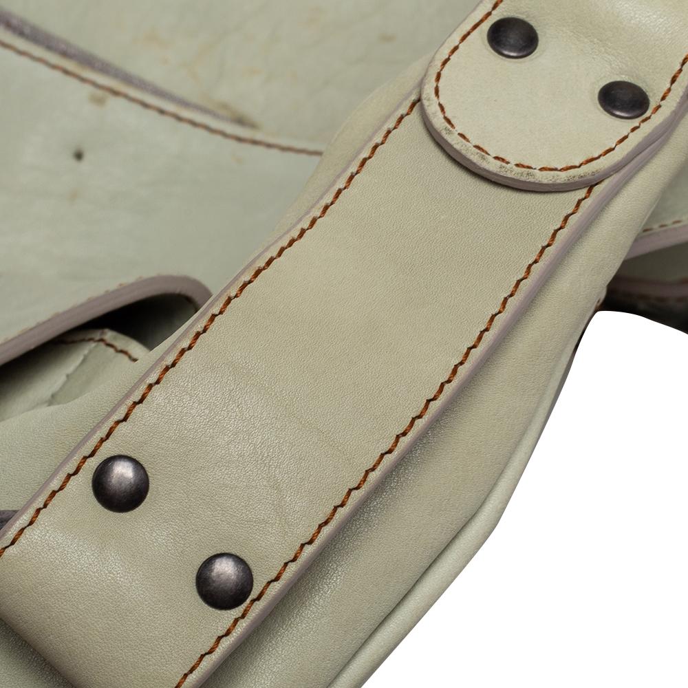 Dior Apple Green Leather Large Gaucho Double Saddle Shoulder Bag 1