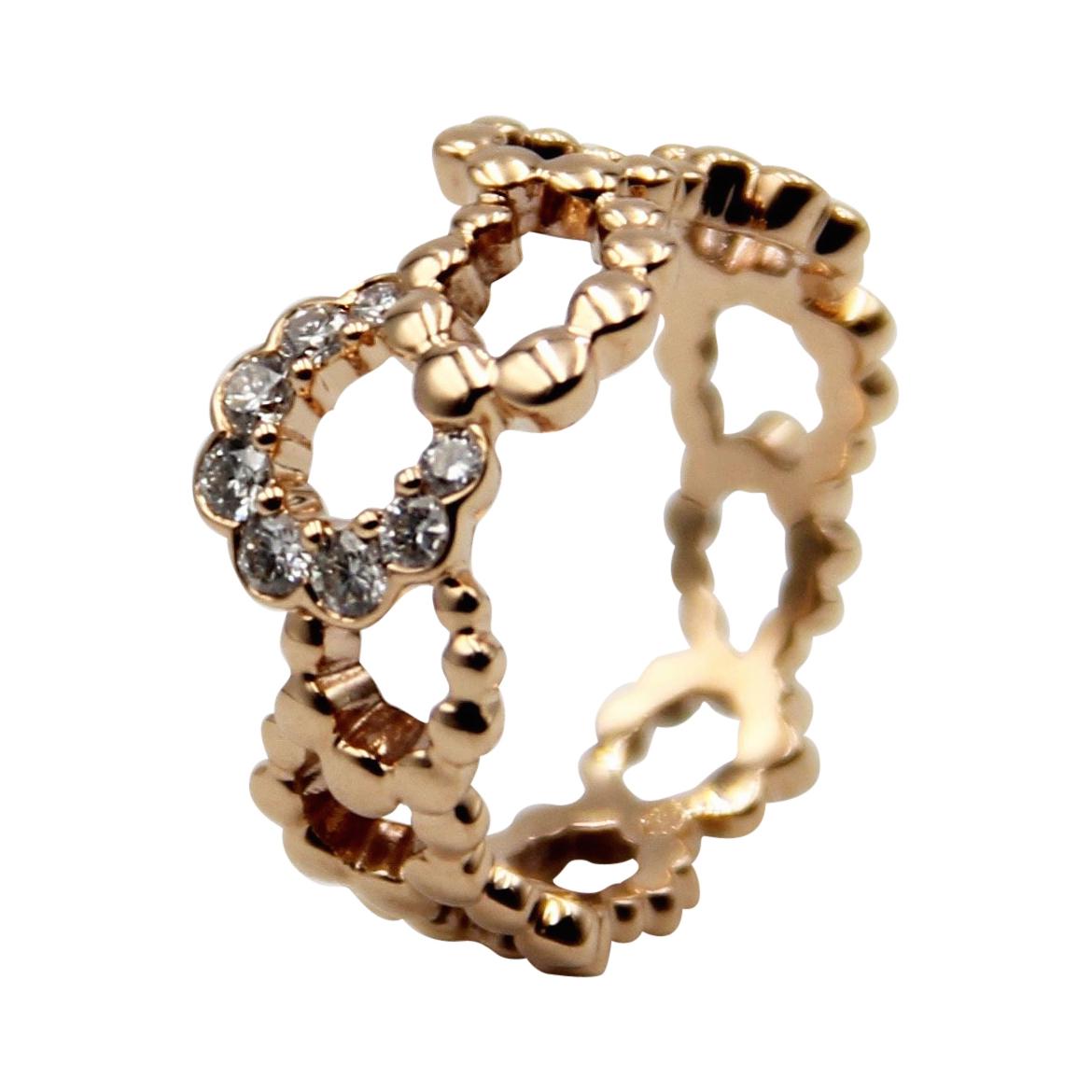 Dior Archi Pink Gold Diamond Ring For Sale