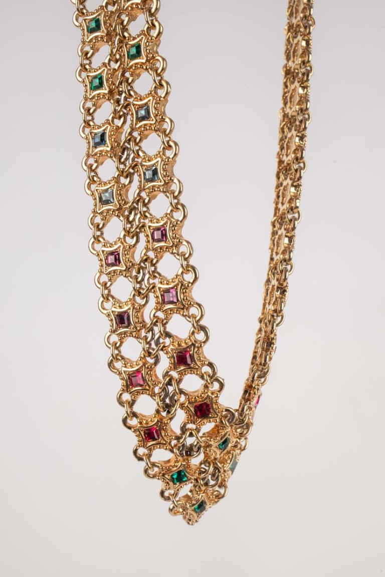Women's Dior Articulated Golden Metal Necklace