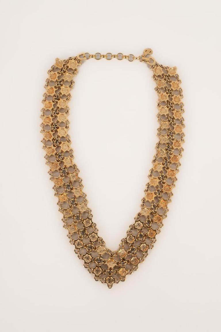 Dior Articulated Golden Metal Necklace 1