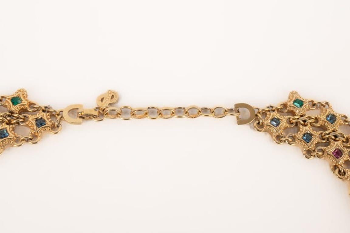 Dior Articulated Golden Metal Necklace 3