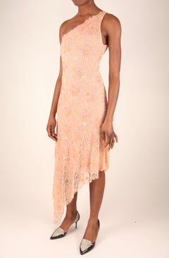 Dior asymmetric hand beaded lace dress, circa 2000s