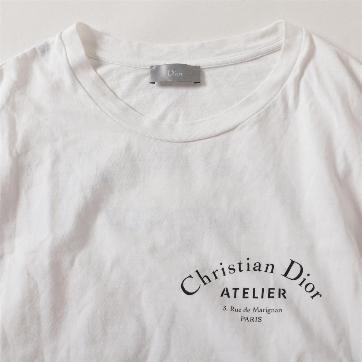 Dior Atelier Logo-T-Shirt aus Baumwolle in Weiß im Zustand „Gut“ im Angebot in Humacao, PR