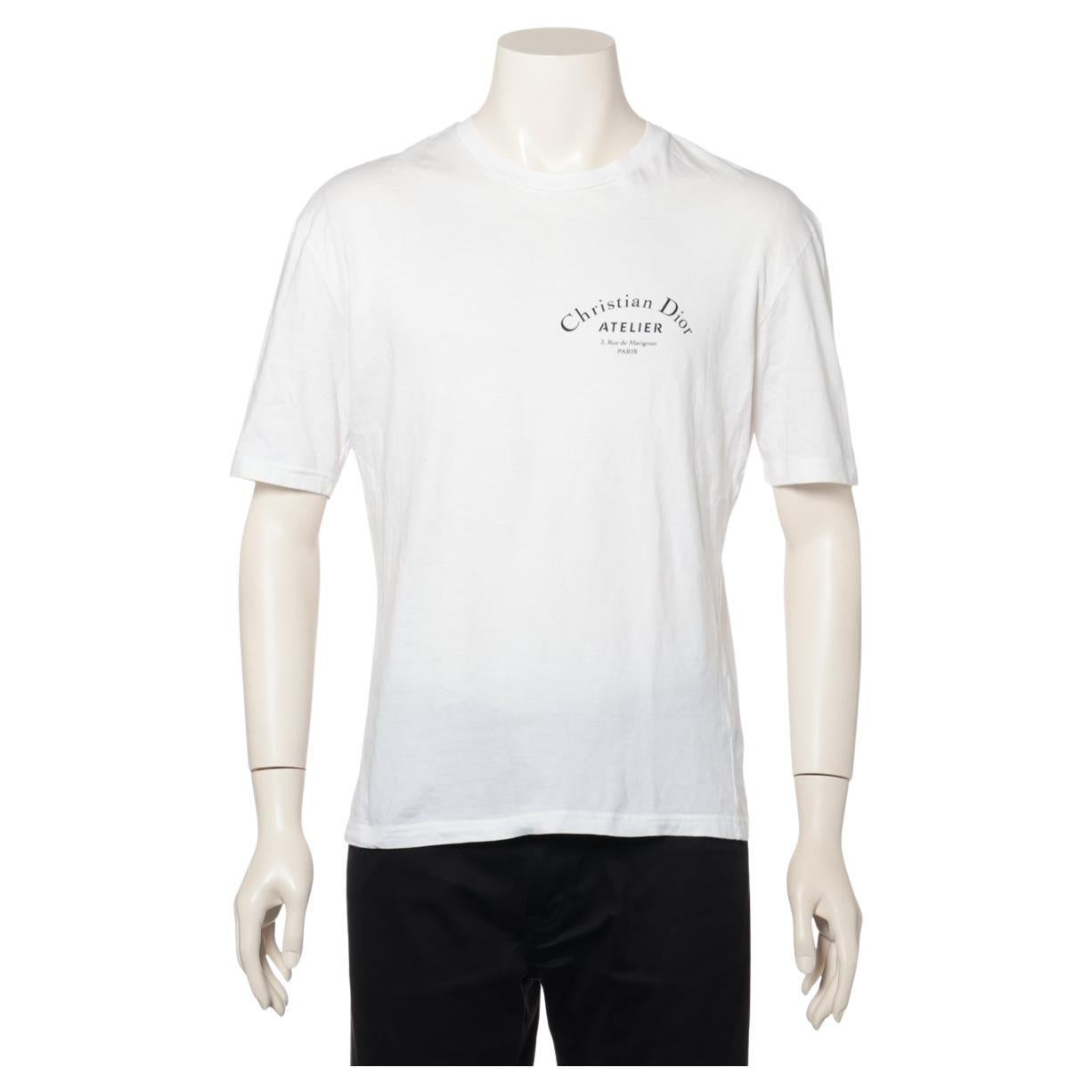 Dior Atelier Logo-T-Shirt aus Baumwolle in Weiß im Angebot