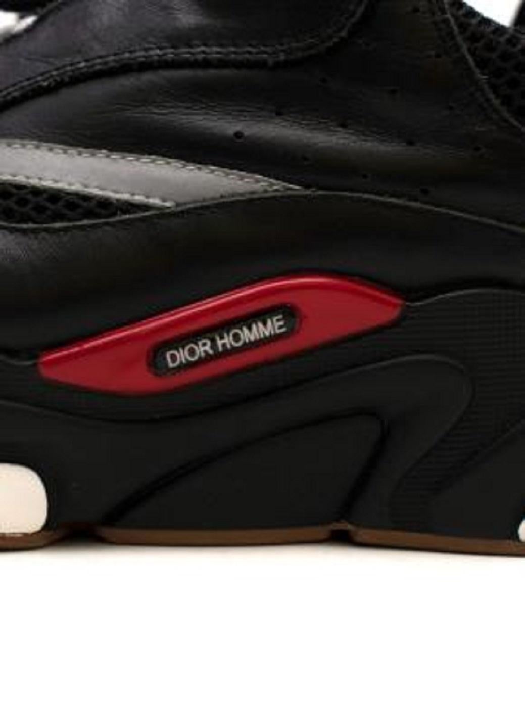 Scarpe da ginnastica Dior B22 in pelle nera In condizioni buone in vendita a London, GB