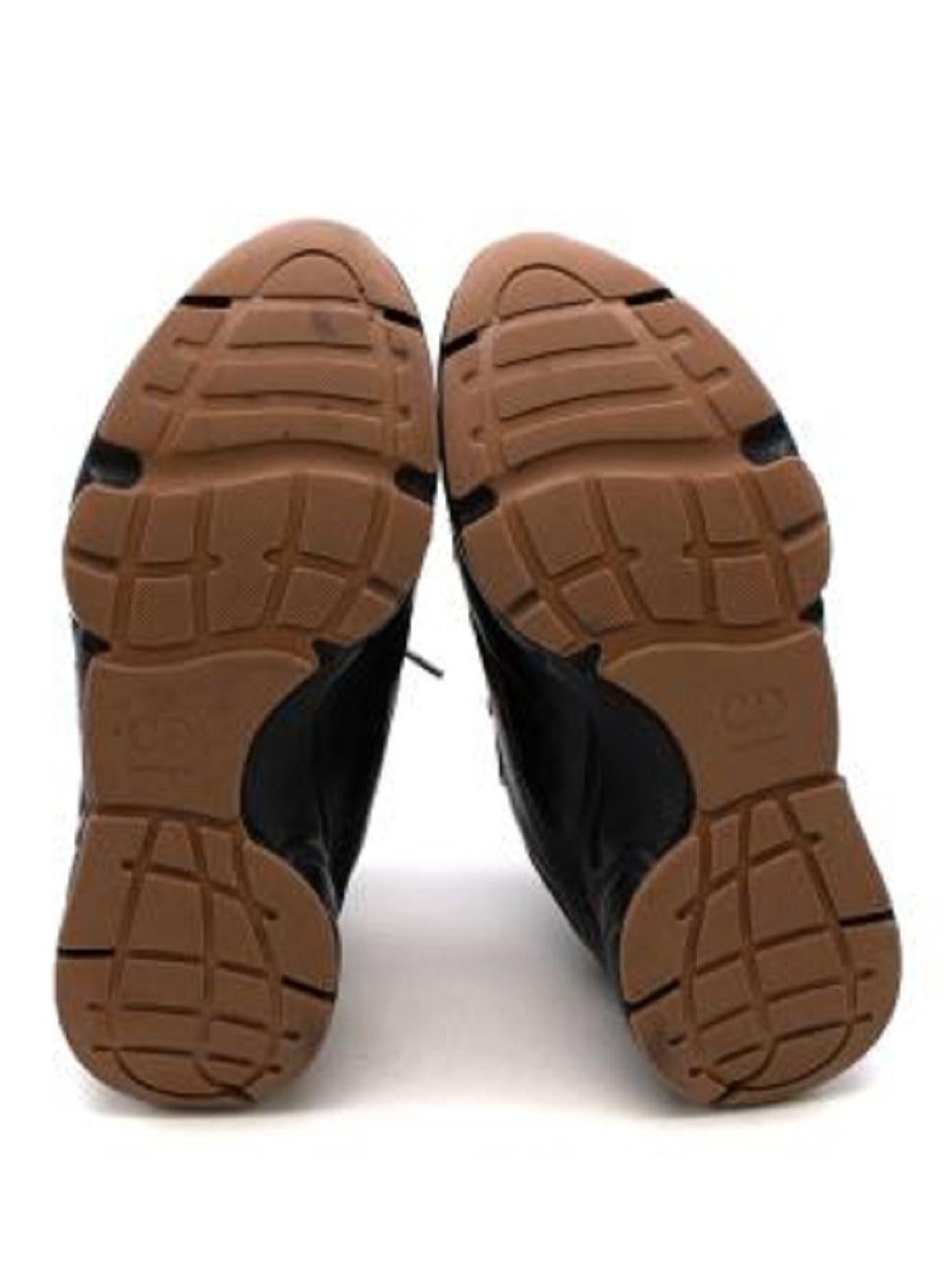 Scarpe da ginnastica Dior B22 in pelle nera in vendita 2
