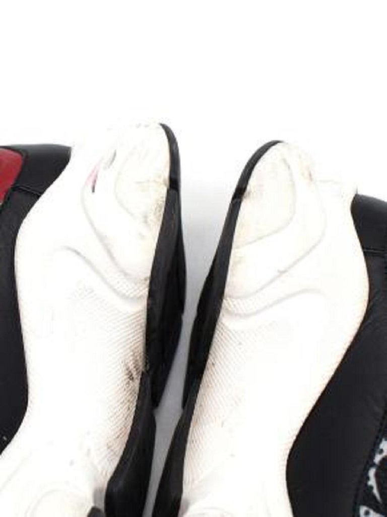 Dior B22 Black, White and Red Mesh Sneakers For Sale at 1stDibs
