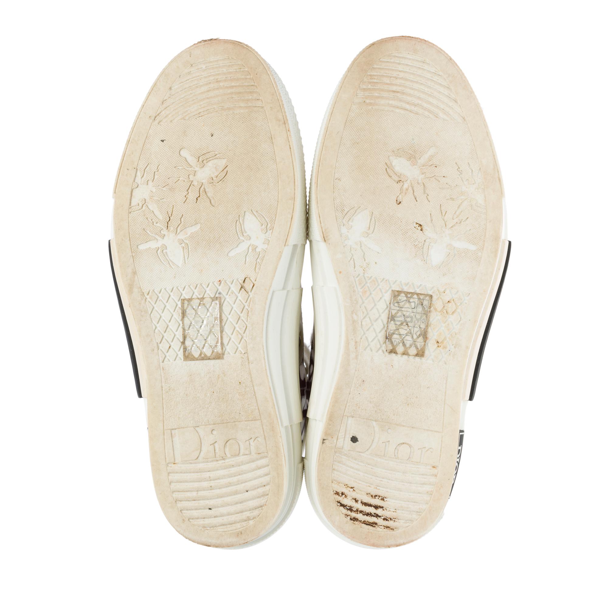 Dior B23 sneaker in black and white Dior Oblique canvas, Size 6.5 For Sale 5