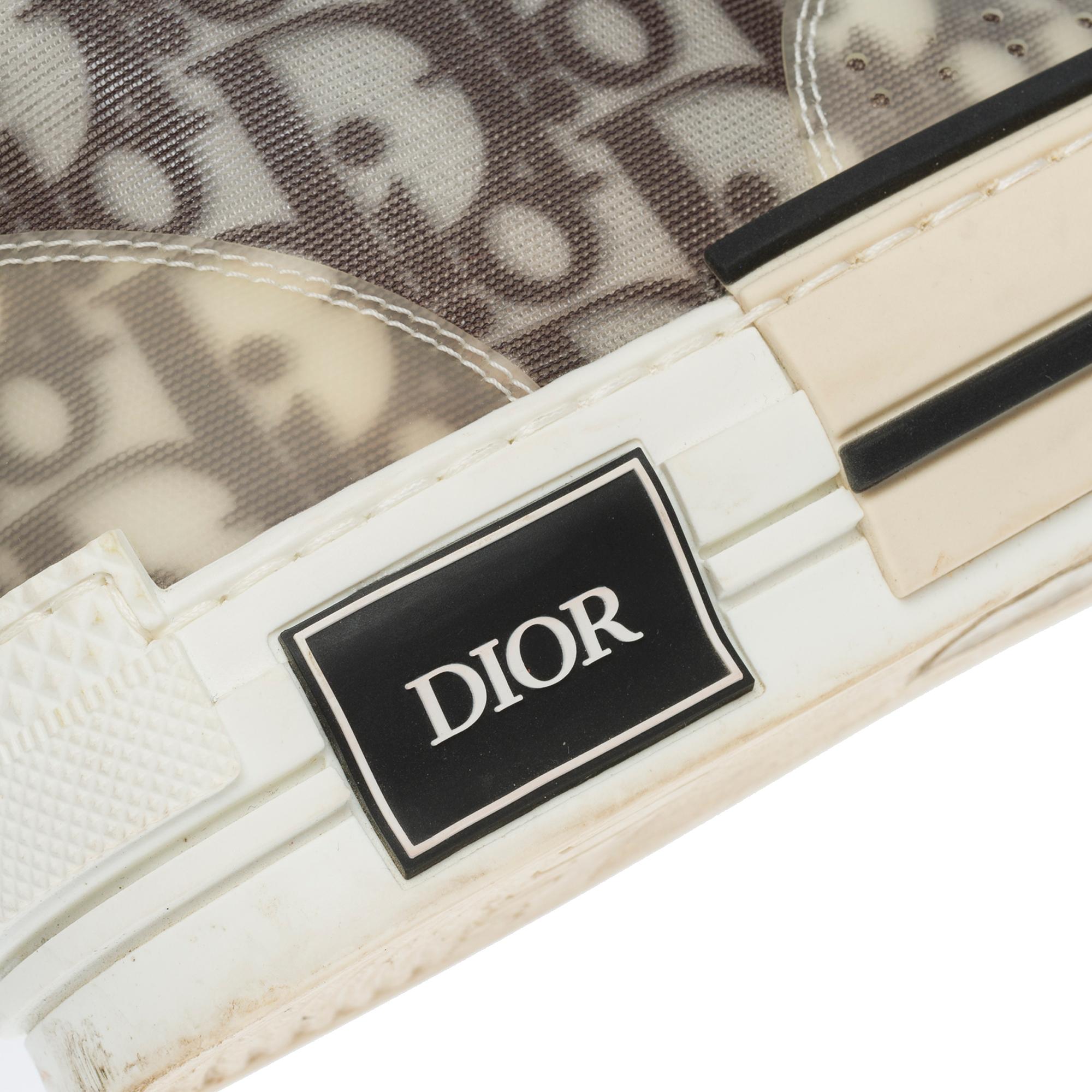 Dior B23 sneaker in black and white Dior Oblique canvas, Size 6.5 For Sale 6