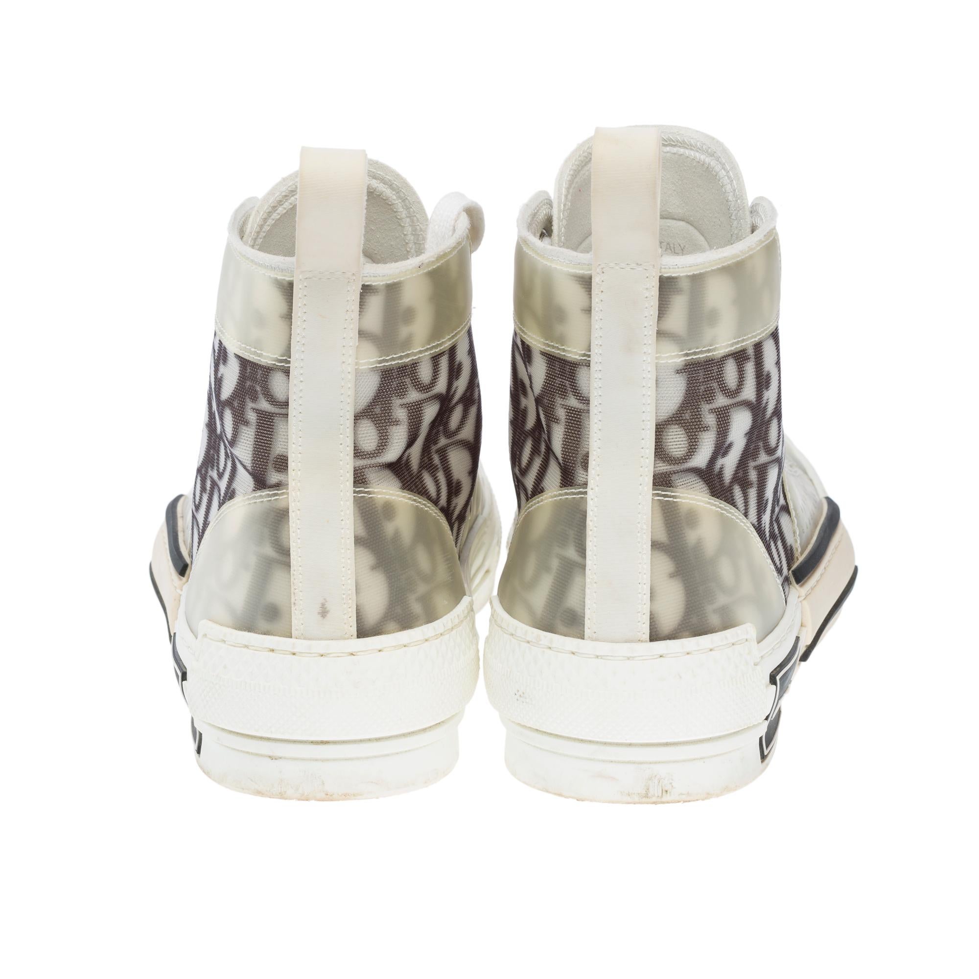 Dior B23 sneaker in black and white Dior Oblique canvas, Size 6.5 For Sale 3