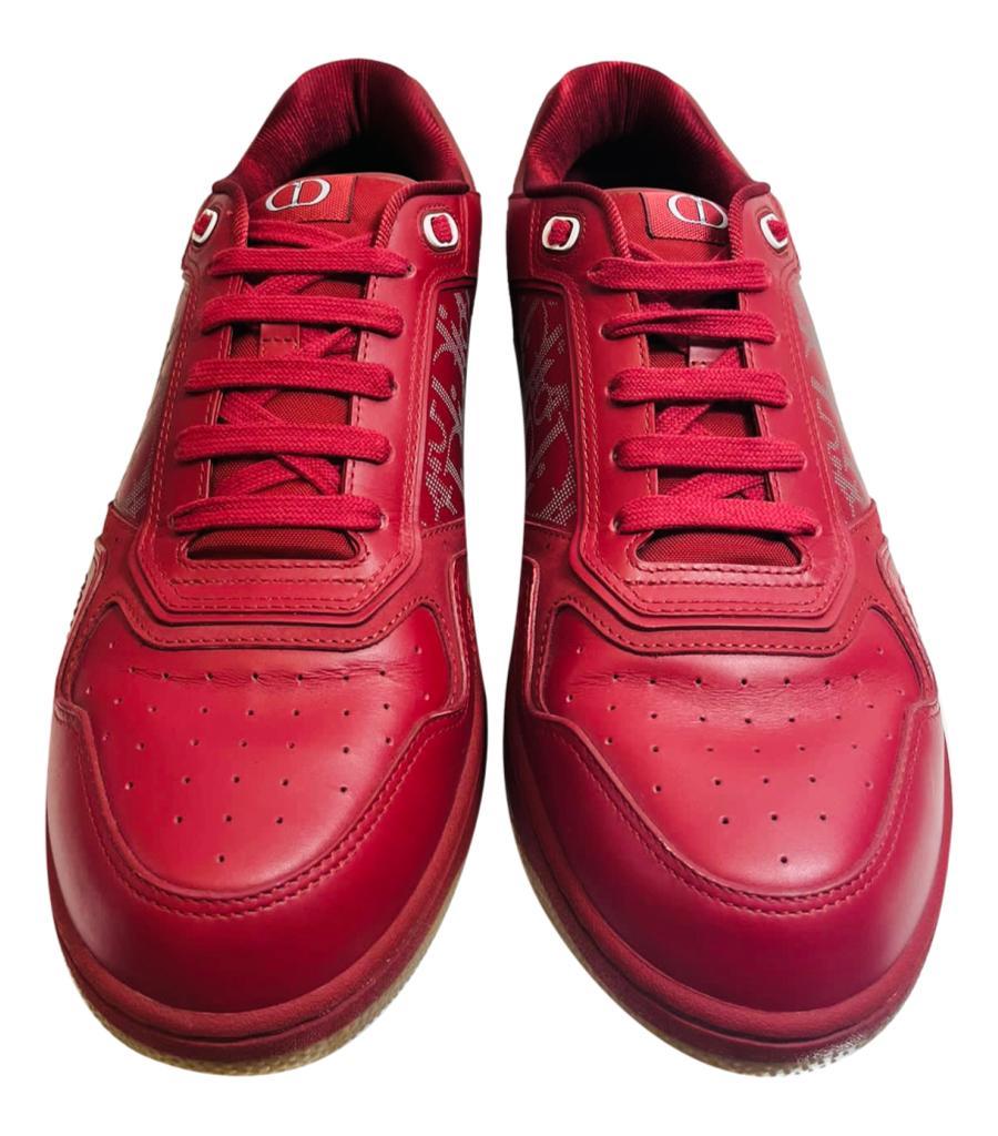Dior B27 Leather Sneakers

Red low-top sneakers detailed with Dior Oblique Galaxy leather inserts on the sides.

Designed with 'CD' icon signature tongue and lace-up closure with logo eyelets.

Featuring numerous emblematic details to the soles,