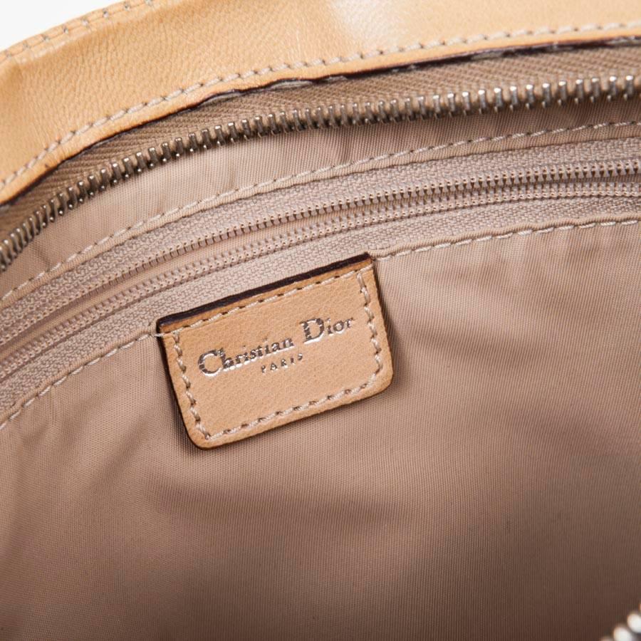 DIOR Bag in Beige Monogram Canvas and Leather 3
