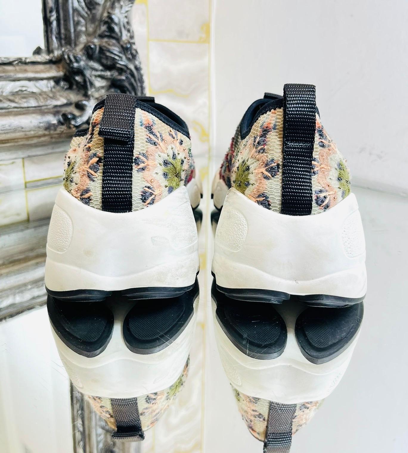 Dior Bead Embroidered Mesh Sneakers 1