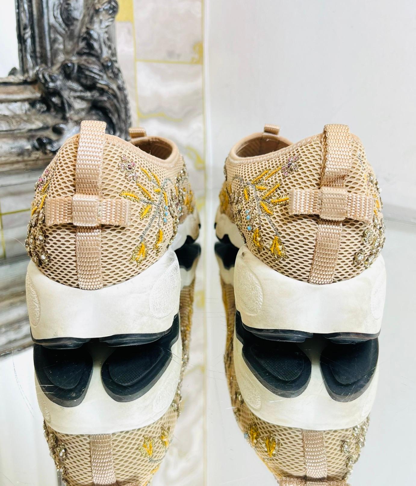 Dior Bead Embroidered Mesh Sneakers 2